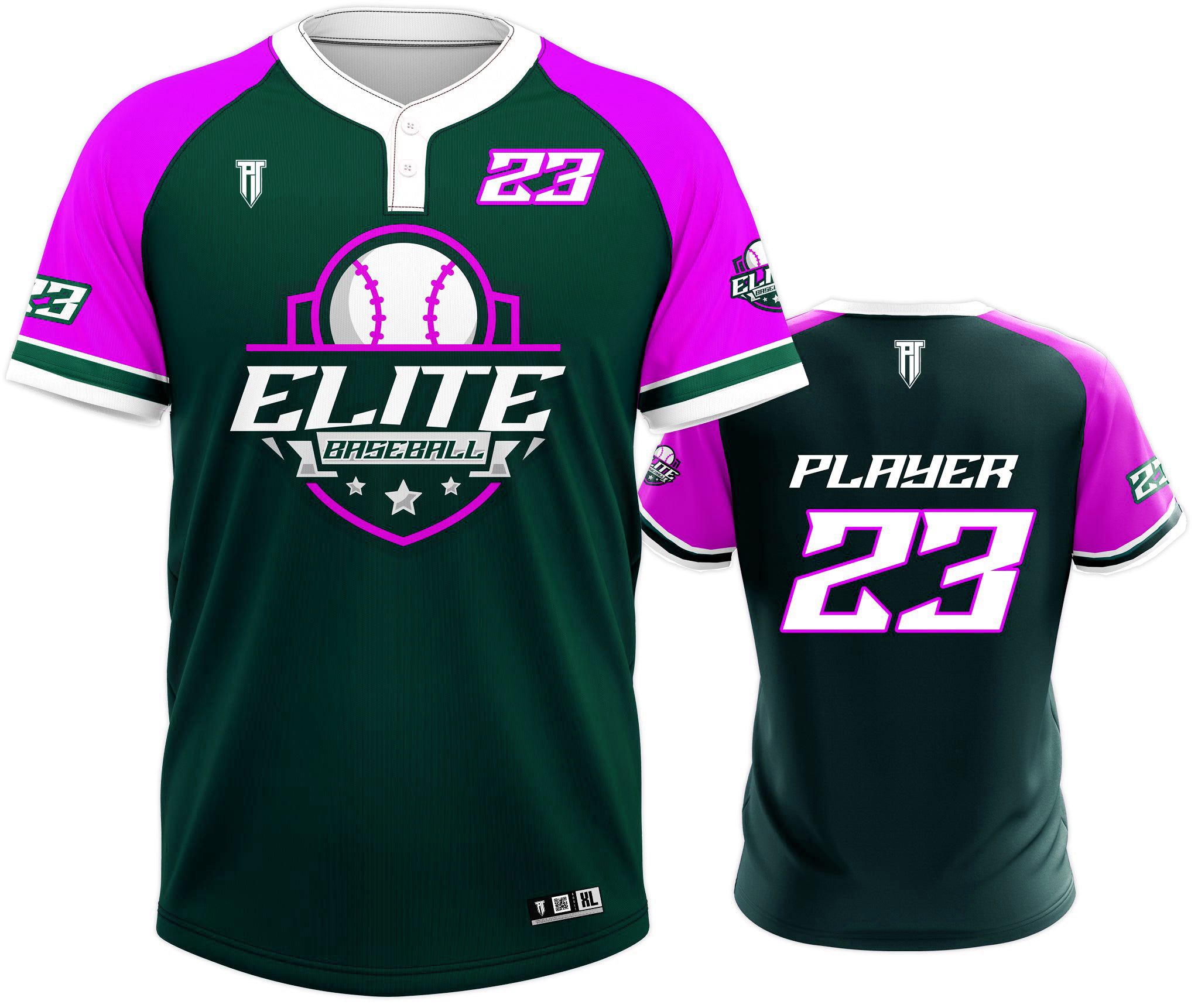 P.T. 1  ELITE TWO BUTTON CUSTOM SOFTBALL JERSEY