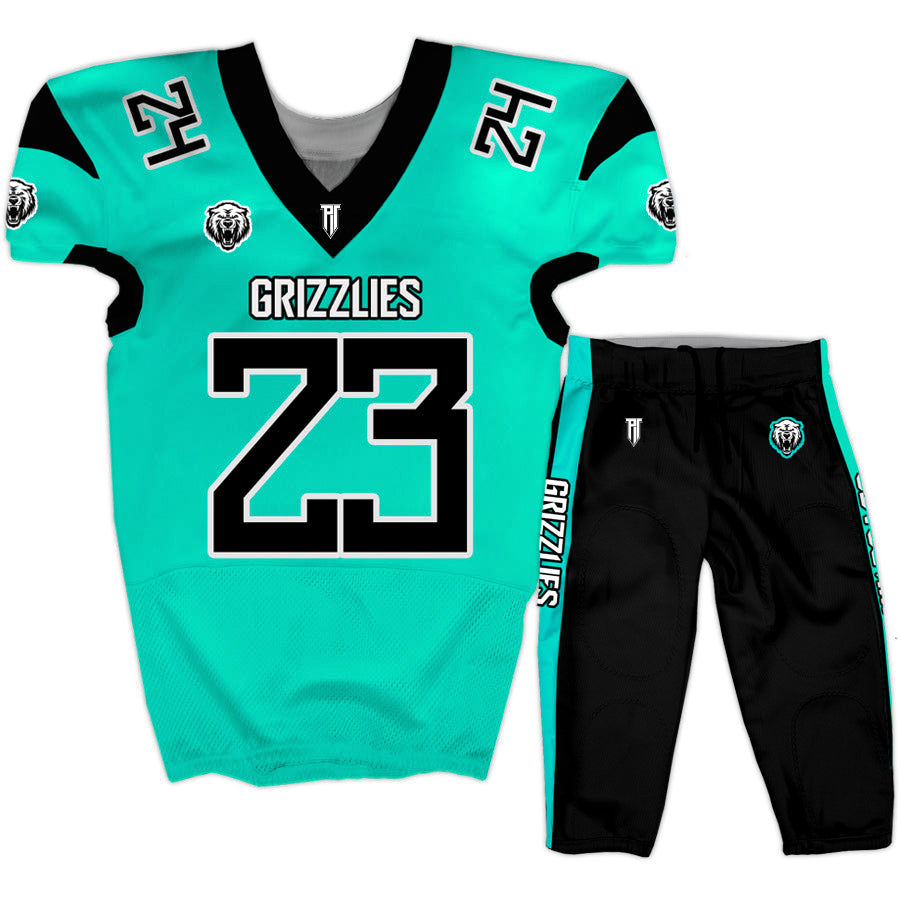 P.T. 1 GRIZZLIES TACKLE FOOTBALL UNIFORMS