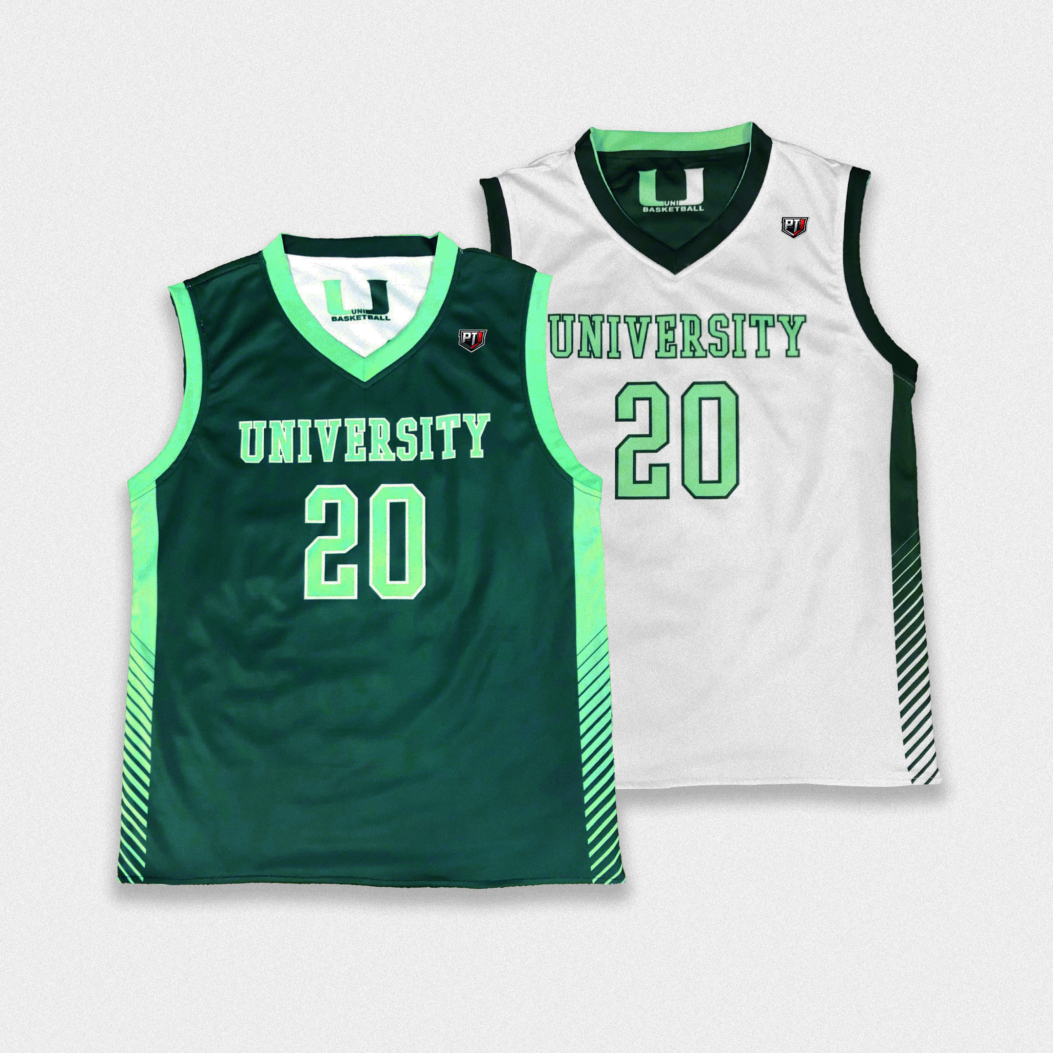 Reversible V-Neck Basketball Jersey