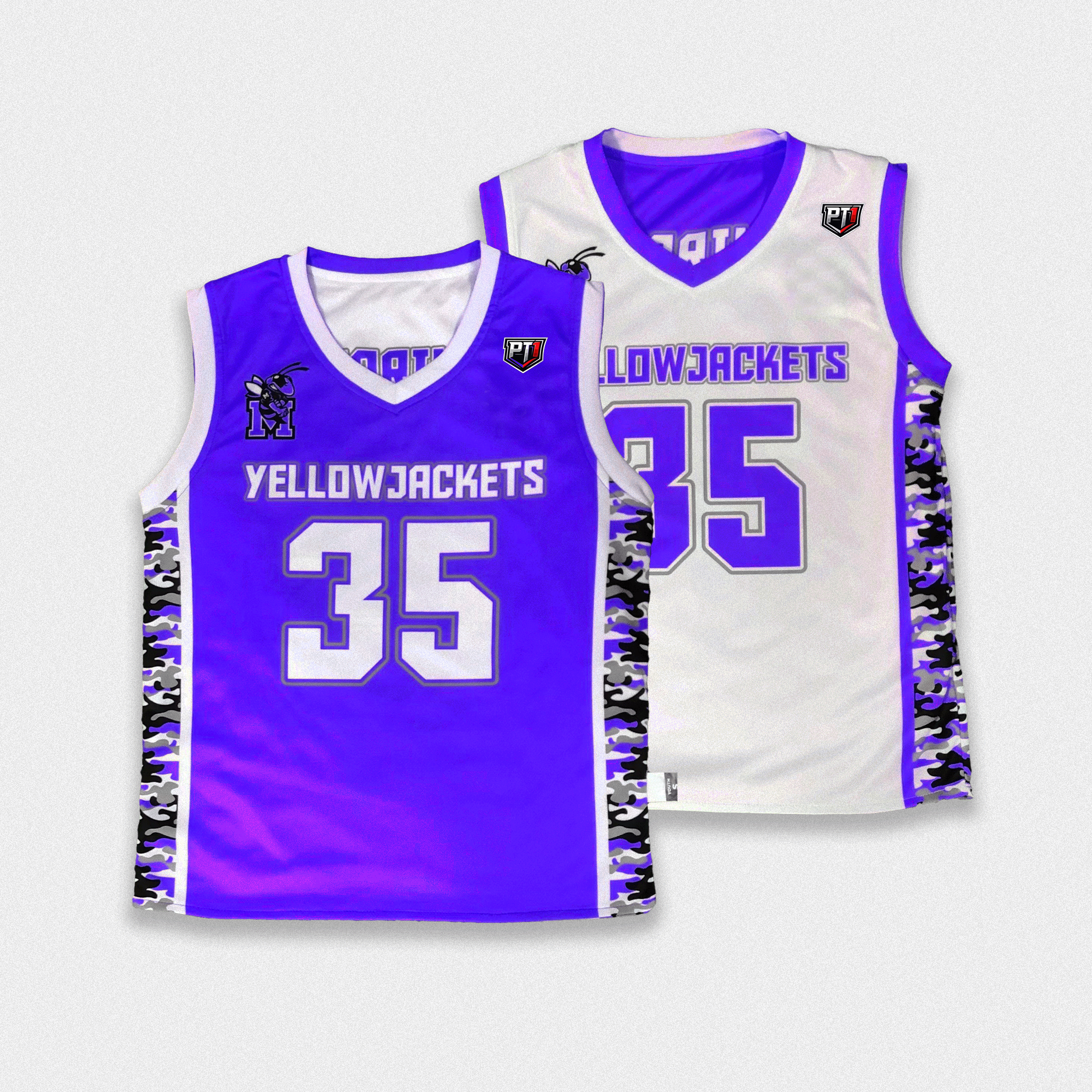 Reversible V-Neck Basketball Jersey