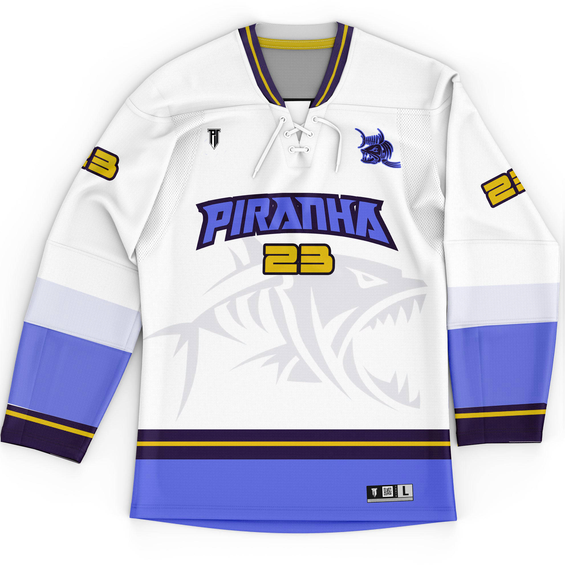 P.T. 1 PIRANHA CUSTOM HOCKEY JERSEY