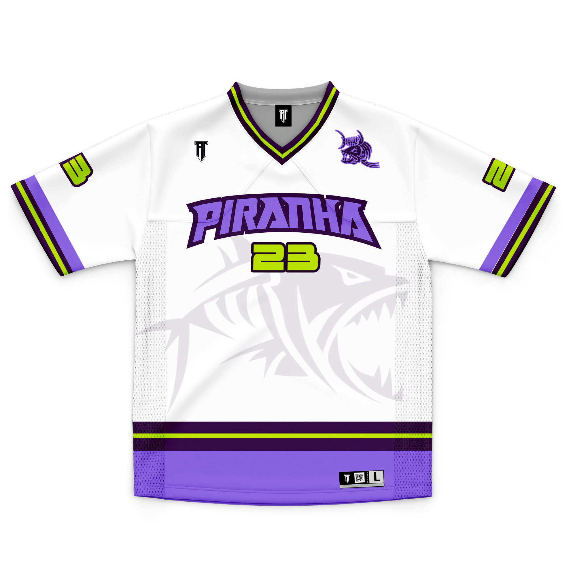 P.T. 1  PIRANHA CUSTOM LACROSSE GAME JERSEY