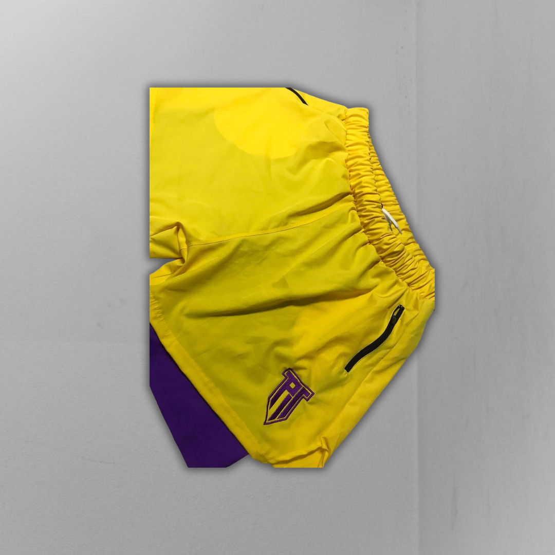 2-in-1 Bumble Bee and Purple Amethyst Flex Shorts