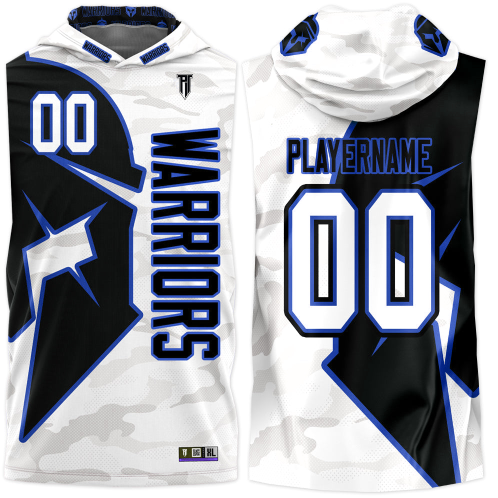 P.T.1 WARRIORS HOODED COMPRESSION 7V7 CUSTOM FLAG FOOTBALL JERSEY