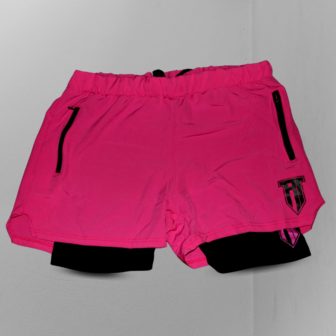Pink and Black. Men’s clothing and women’s clothing. People who play basketball, football, the NBA or the NBL wear this. Sportwear brand made for you. The PT 1 Apparel brand which is we can name a top sportswear brand. This is a sportswear essential collection or essentials collection. Popular sportswear shorts, with a beautiful theme. Best fit for gymming, outdoor activities, and hiking. Another option other than Nike, Adidas, puma or Markham.